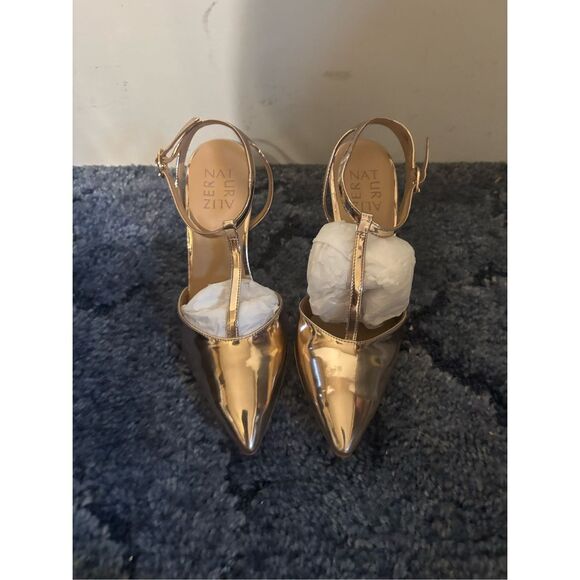 New Naturalizer Women's Astrid Pointed Toe T-Strap Pump Rose Gold Women's 5.5 - Picture 1 of 6
